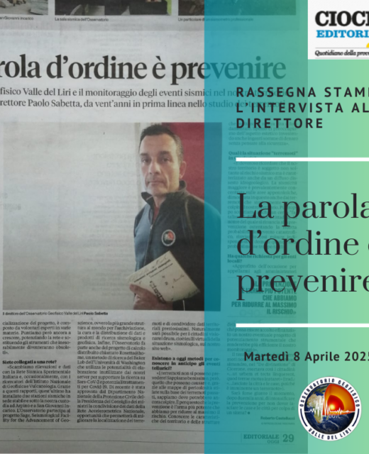 La parola d’ordine è prevenire – RASSEGNA STAMPA